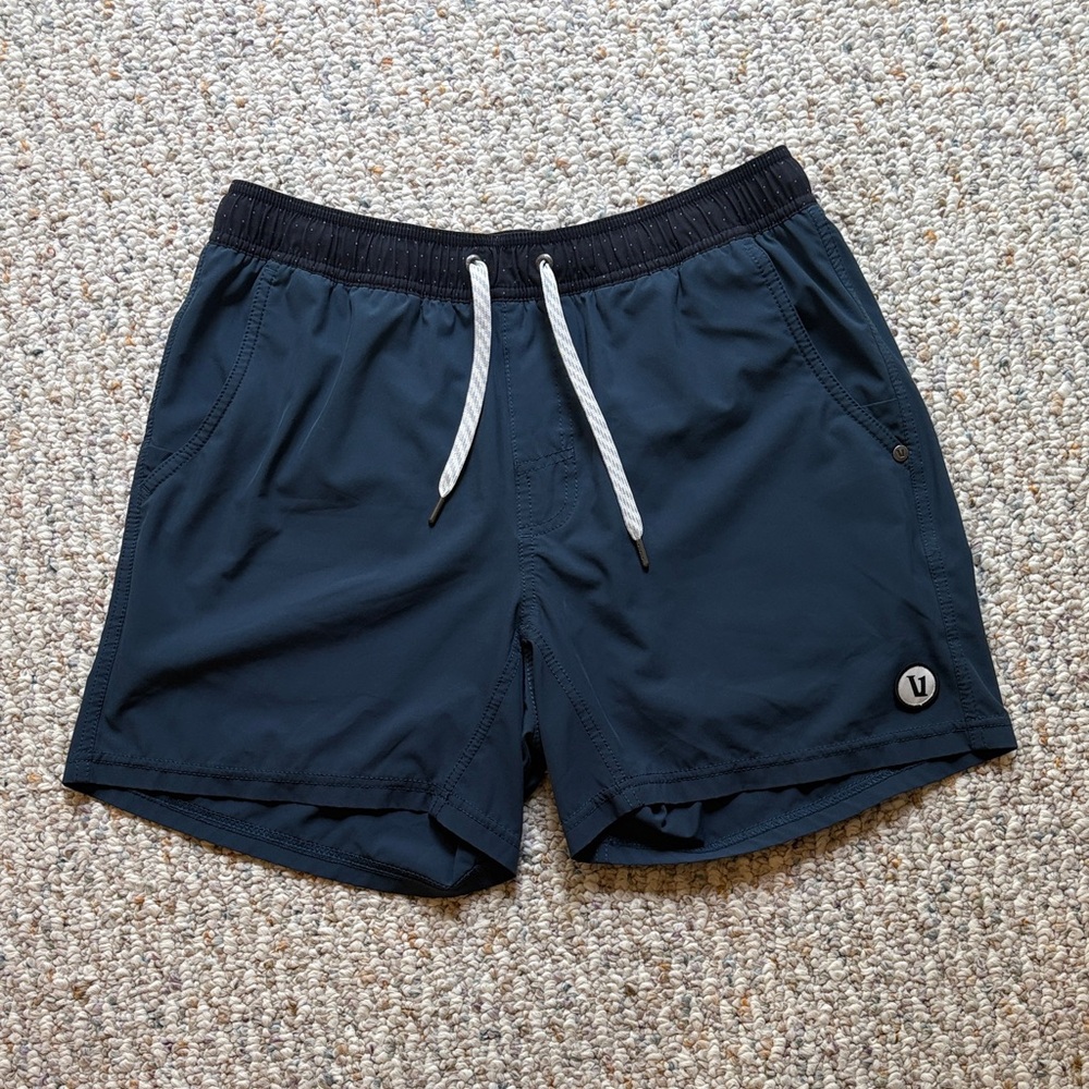 Vuori Men's Lined Athletic Shorts - Navy